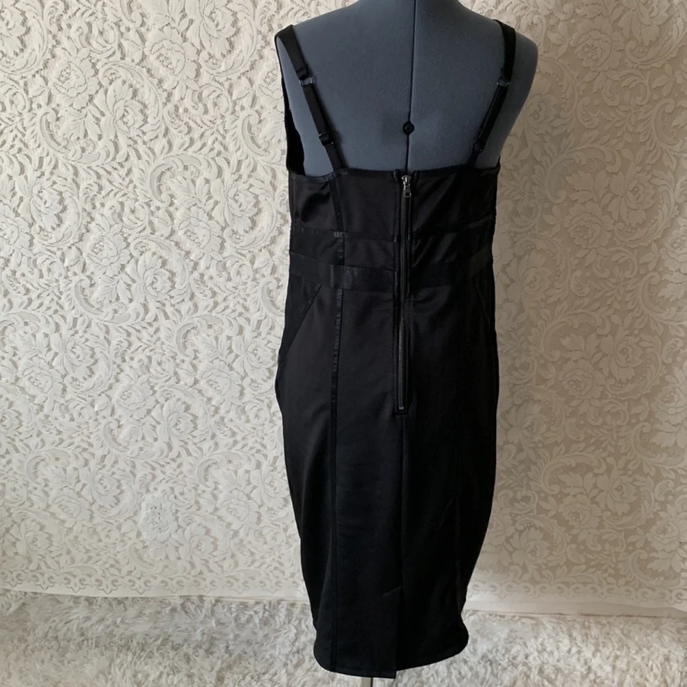 ❌SOLD❌TORRID BLACK SCUBA KNIT & MESH BODYCON DRESS - Picture 10 of 14